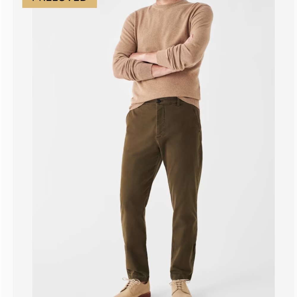 Faherty Reserve Garment Dye Chino in Deep Olive 32x30